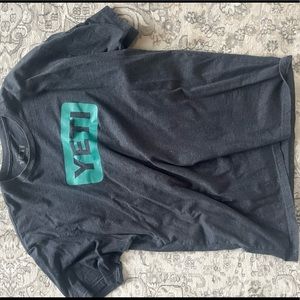 YETI logo tee XL - Grey/Teal